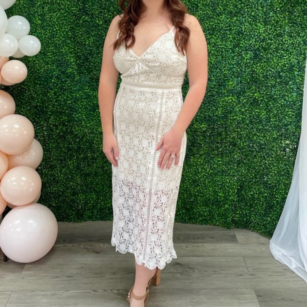 Bridal white lace dress